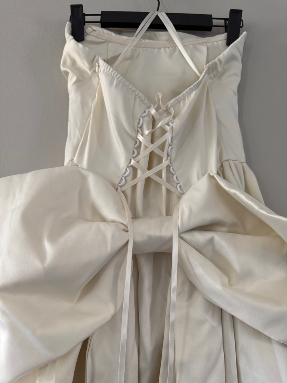 Strapless Cream Cocktail Dress - Picture 4 of 8